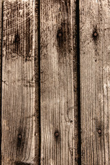 Grunge Wall Planks Background and Texture. Vintage Empty Wooden Brown Surface.