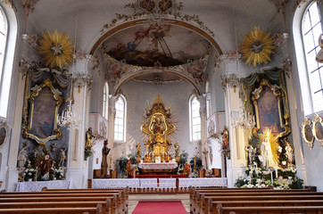 Fototapeta na wymiar Maria Vesperbild Church in Ziemetshausen, Germany 