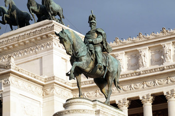 Equestrian sculpture of Victor Emmanuel II, Altare della Patria, Piazza Venezia, Rome, Italy