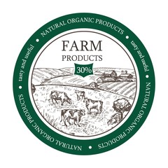 Round background for design of agricultural products.