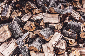 Chopped Fire Wood Logs Stack Pile Background