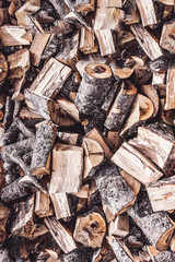Chopped Fire Wood Logs Stack Pile Background