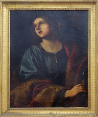 Saint Catherine of Alexandria by the unknown Renaissance painter from 17th century in the convent...