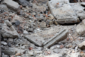 construction rubble - the garage demolished