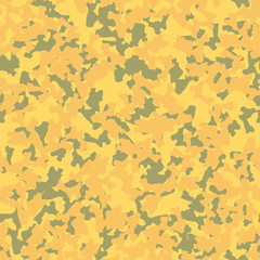 Desert camouflage of various shades of yellow, orange and green colors
