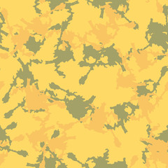 Desert camouflage of various shades of yellow, orange and green colors