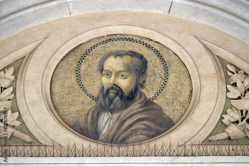 Wall mural saint philip the apostle, mosaic in the basilica of saint paul outside the walls, rome, italy