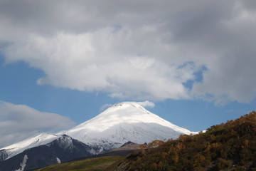 Kamchatka Mutnovsky volcano, 2019, autumn, landscape, Sunny day.