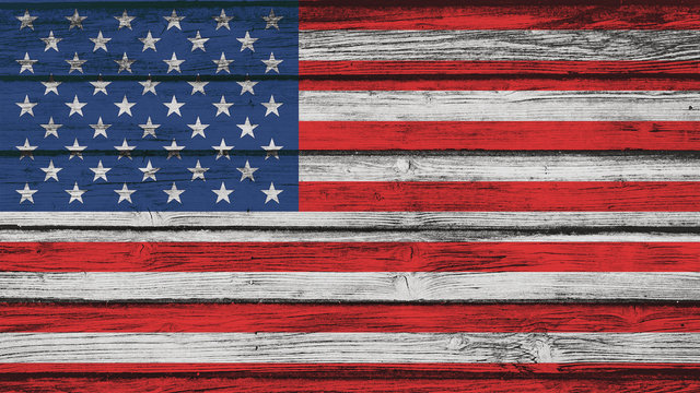 Flagge Amerika USA Holztextur shabby vintage retro alt verwittert