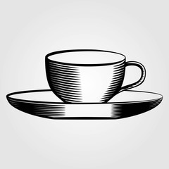 Coffee cup isolated on white background. Vector illustration