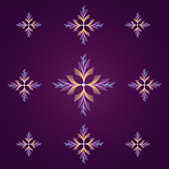 snowflakes pattern on vinous background