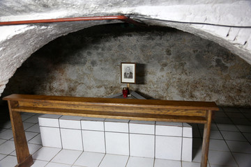 The tomb of the Servant of God Peter Barbaric in the Church of St. Aloysius in in Travnik, Bosnia and Herzegovina