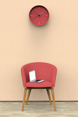 3D rendering of a waiting room