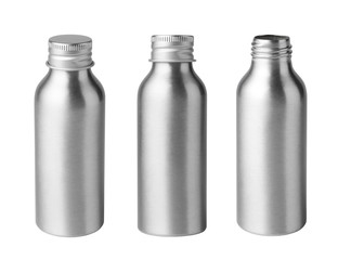 Metal bottle isolated on white background
