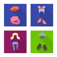 Vector design of shopping and warm icon. Set of shopping and texture stock vector illustration.