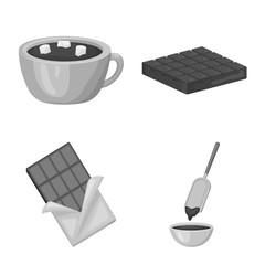 Isolated object of dessert and sweetness sign. Set of dessert and product stock symbol for web.