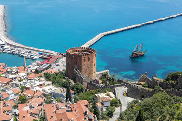  view of an island of alanya turkey