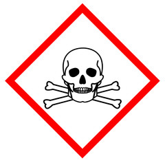 Skull and Crossbones Label Symbol Sign ,Vector Illustration, Isolate On White Background Label .EPS10