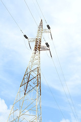 high voltage pole Sky backdrop