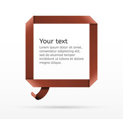 Speech bubble of ribbon for your text