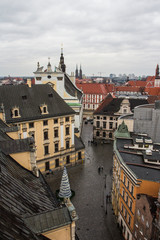 View of the city of Wroclaw from the high point. Poland