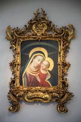 Obraz premium Madonna with child Jesus, St. Augustine's Church in Wurzburg, Germany