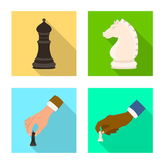 Isolated object of checkmate and thin logo. Collection of checkmate and target stock vector illustration.