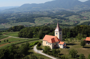 Fototapeta na wymiar Chapel of Saint Vitus in Komor Zacretski, Croatia 