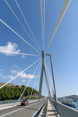 Bridge in Dubrovnik across Rijeka Dubrovacka near Port of Gruz in Croatia