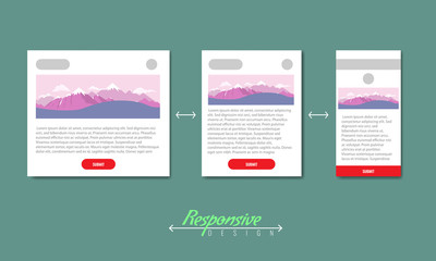 Modern responsive web design browsers consept infographic. Vector illustration.
