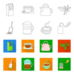Vector design of healthy and floral icon. Set of healthy and gradient stock vector illustration.