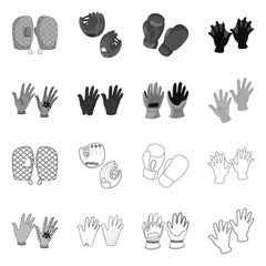 Fototapeta premium Vector illustration of silhouette and safety symbol. Collection of silhouette and comfort stock vector illustration.