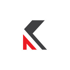 K letter initial logo design vector template