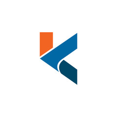 K letter initial logo design vector template