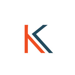 K letter initial logo design vector template