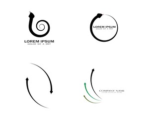 Snake logo vector template