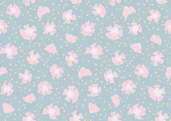 rambled out carnations spring seamless vector pattern