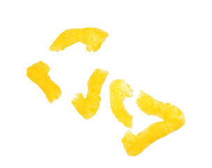 Set of corn chips  on a white background