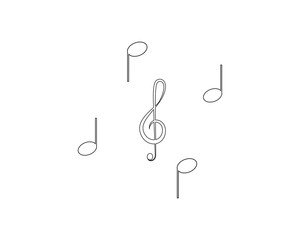 Fototapeta premium Music note Icon Vector
