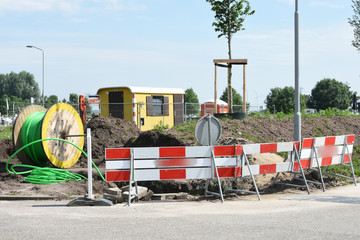 installation of fiber optics in a Dutch town