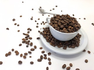 coffee beans in a cup