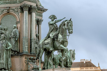 Obraz premium Fragment of the monument to Maria Theresa. Vienna. Austria.
