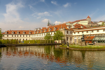 Fototapeta na wymiar Waldstein Palace and garden in Prague. Czech Republic.