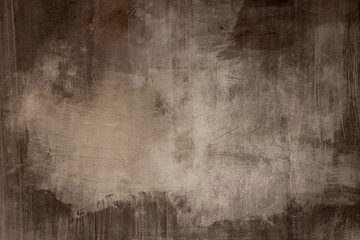 Brown grunge painting glace background or texture