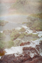 Waterfall with a rainbow