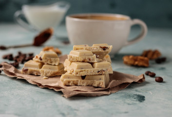 white chocolate and nuts