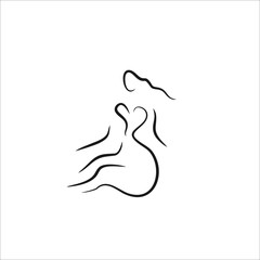 woman body shape line illustration vector