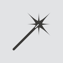 Magic wand icon isolated of flat style. Vector illustration.
