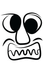 Cartoon faces expressions vector set