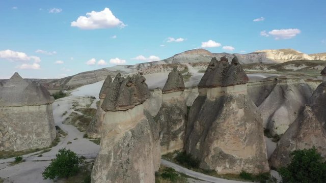 Turkey Cappadocia adequate landscape, shooting from drone